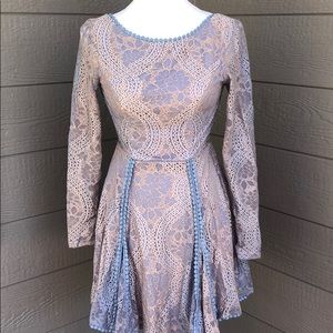 Saints and Secrets Vintage Blue Lace Dress